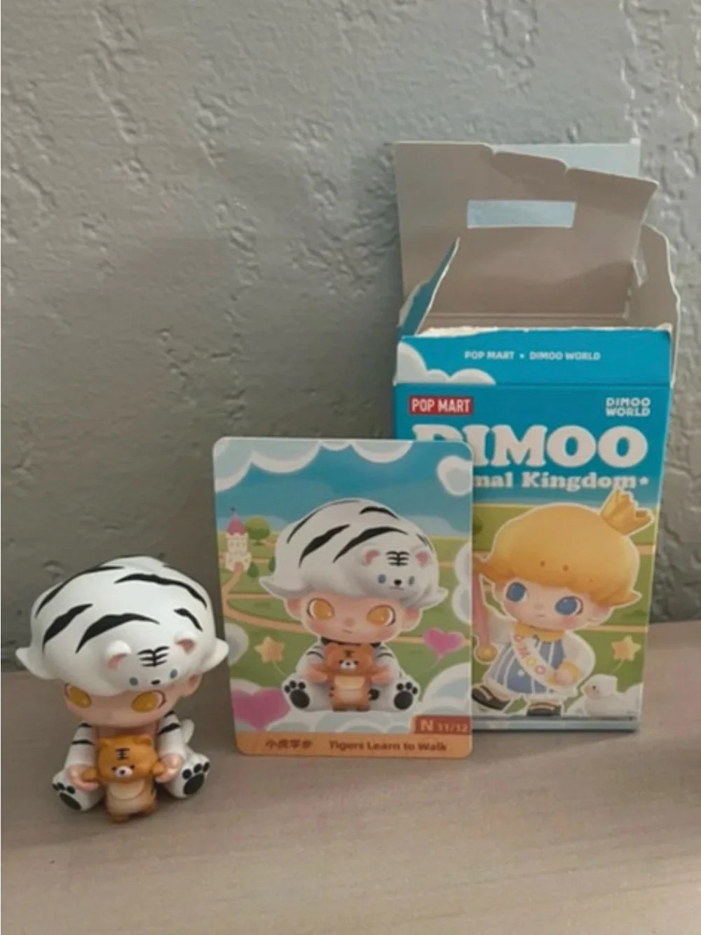 Popmart Dimoo World White Tiger - Collectible Figure
